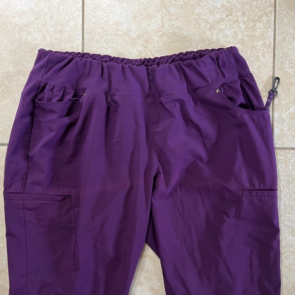 SCRUBS !! Cherokee Flex Purple scrub pants in PXL - Picture 3 of 12